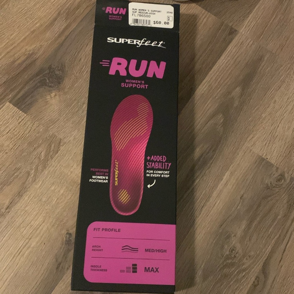 Superfeet Women's Pink Insoles
Size 9